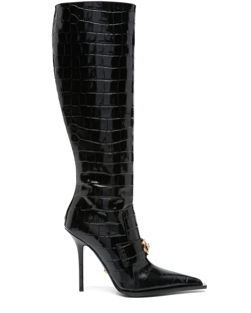 Versace Klassische Chelsea-Boots - Schwarz Schwarz