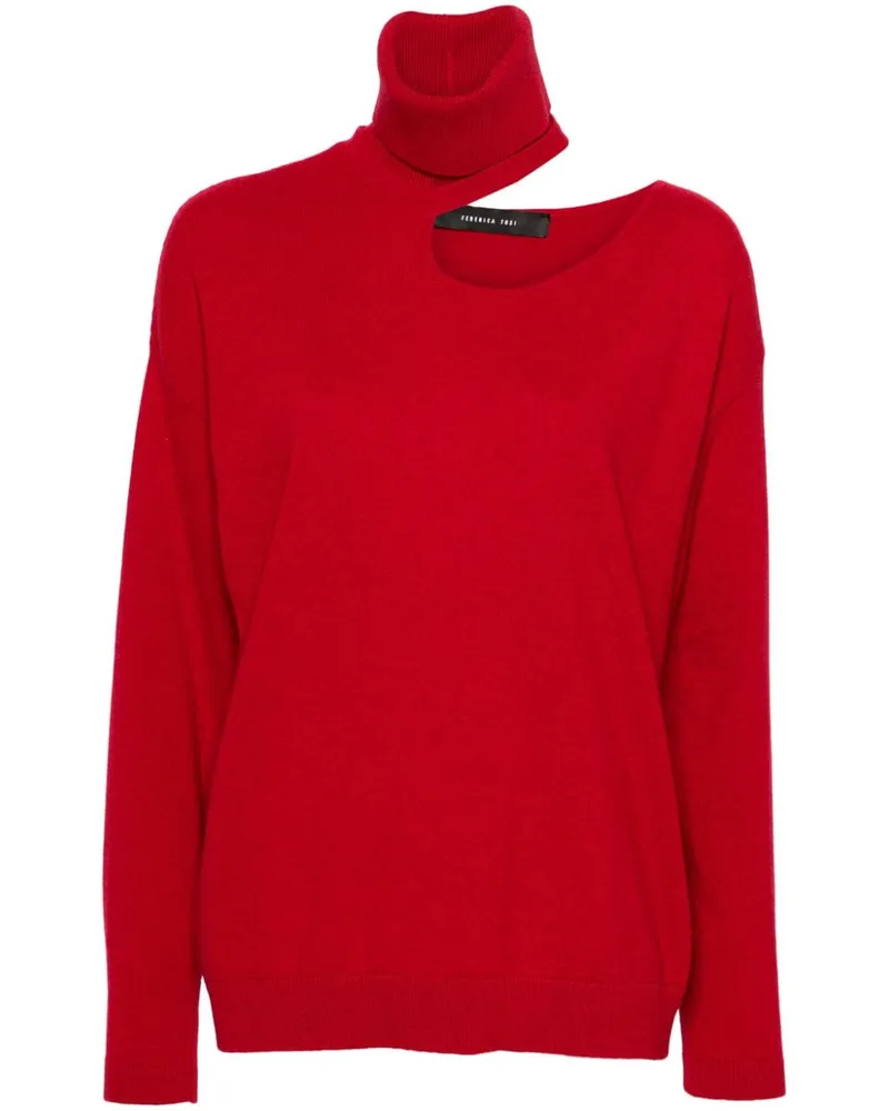 Federica Tosi Pullover mit abnehmbarem Rollkragen - Rot Rot
