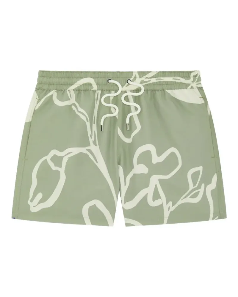 Frescobol Carioca Rio floral-print swim shorts - Grün Grün