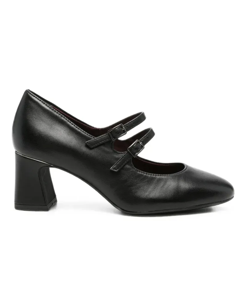 Tamaris double-strap leather pumps - Schwarz Schwarz