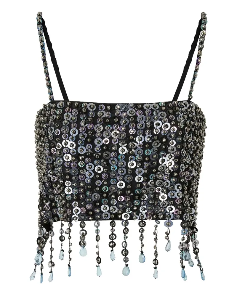 Pinko Tanktop mit Pailletten - Schwarz Schwarz