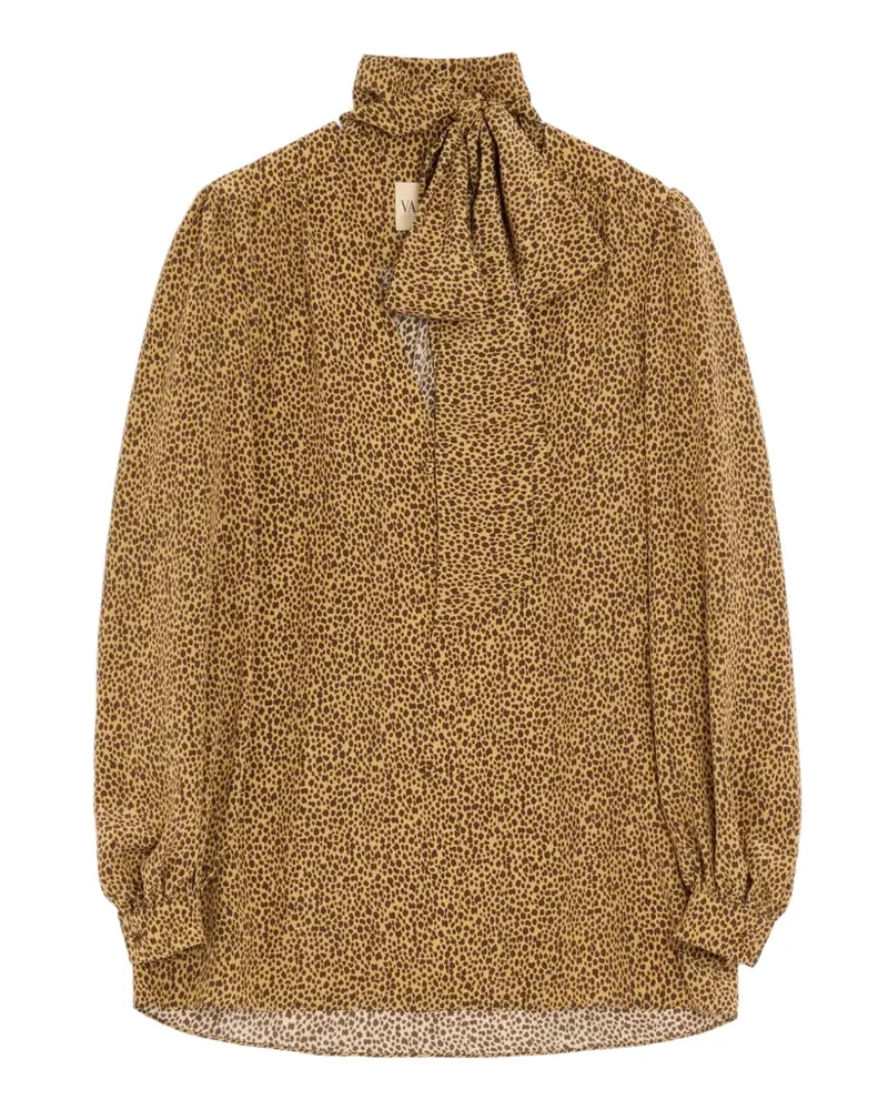 Valentino Garavani Hemd aus Crepe de Chine mit Fauve Eclat Micromacula Print - Nude Nude