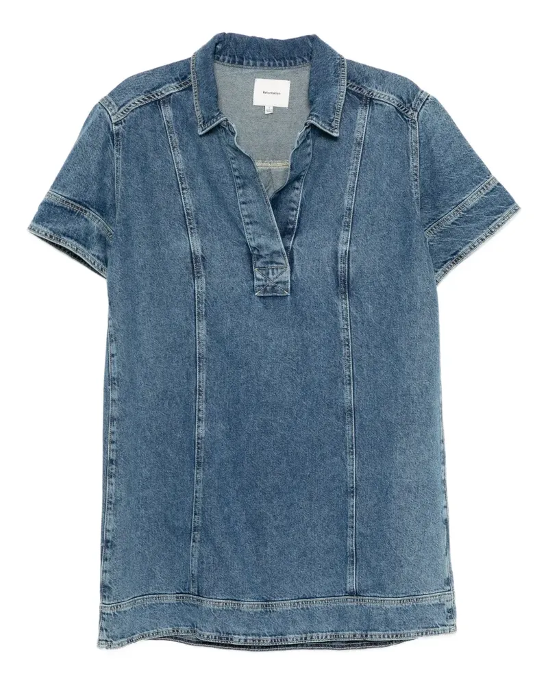 Reformation Clark Kleid - Blau Blau