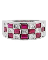 HYT Jewelry Ring aus Platin mit Rubin und Diamant Rot