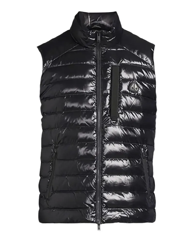 Moose Knuckles Wattierte Shiny Atrium Weste - Schwarz Schwarz