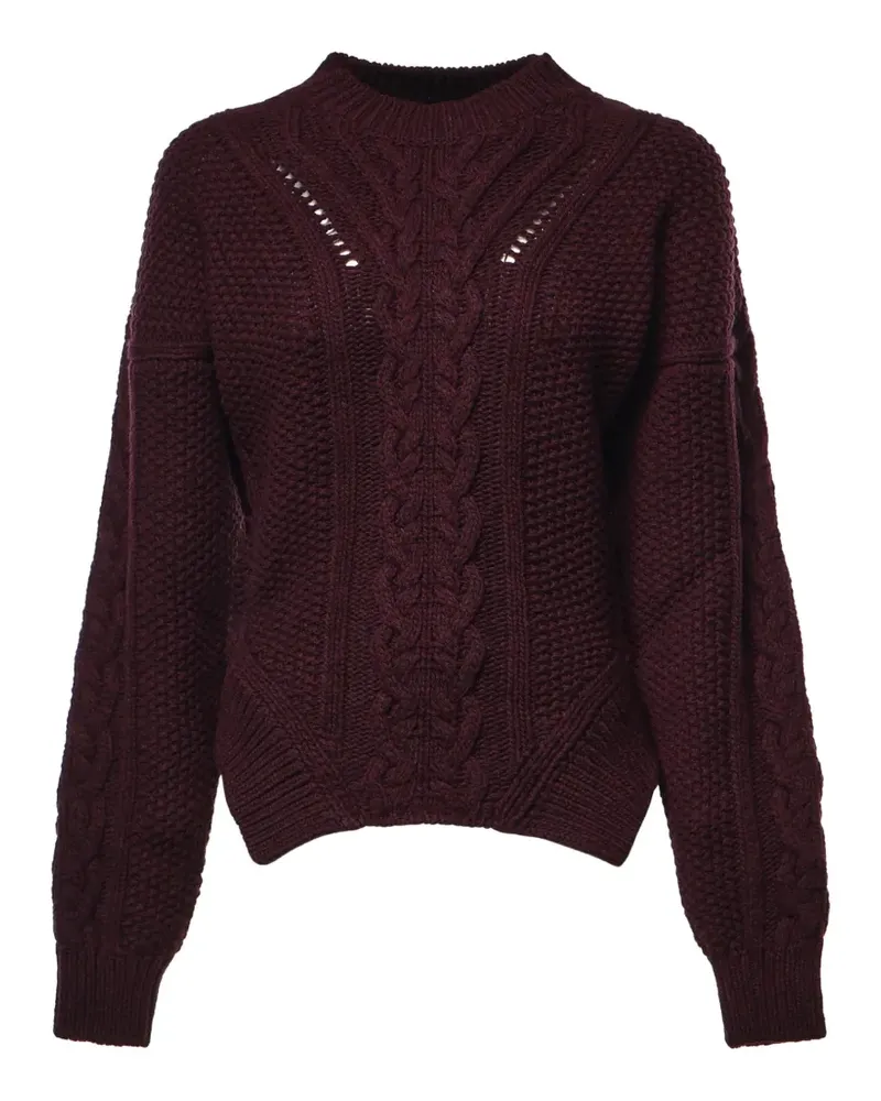 Dondup cable-knit pointelle-trim sweater - Rot Rot