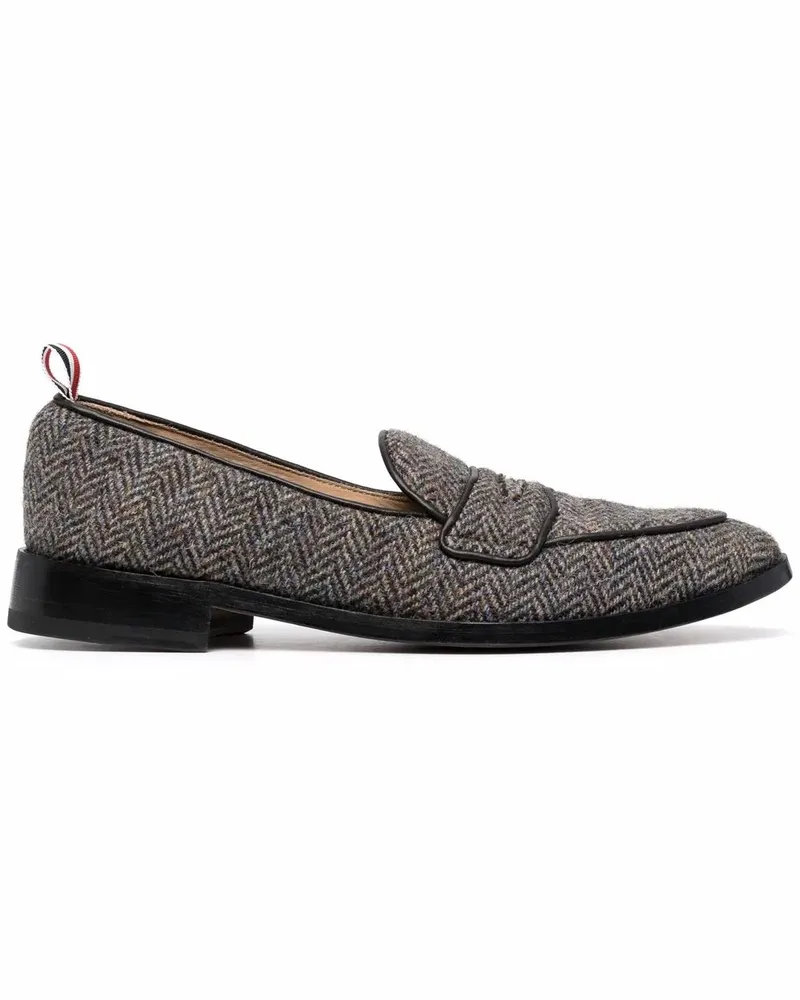 Thom Browne Penny-Loafer mit Fischgrätenmuster - Braun Braun