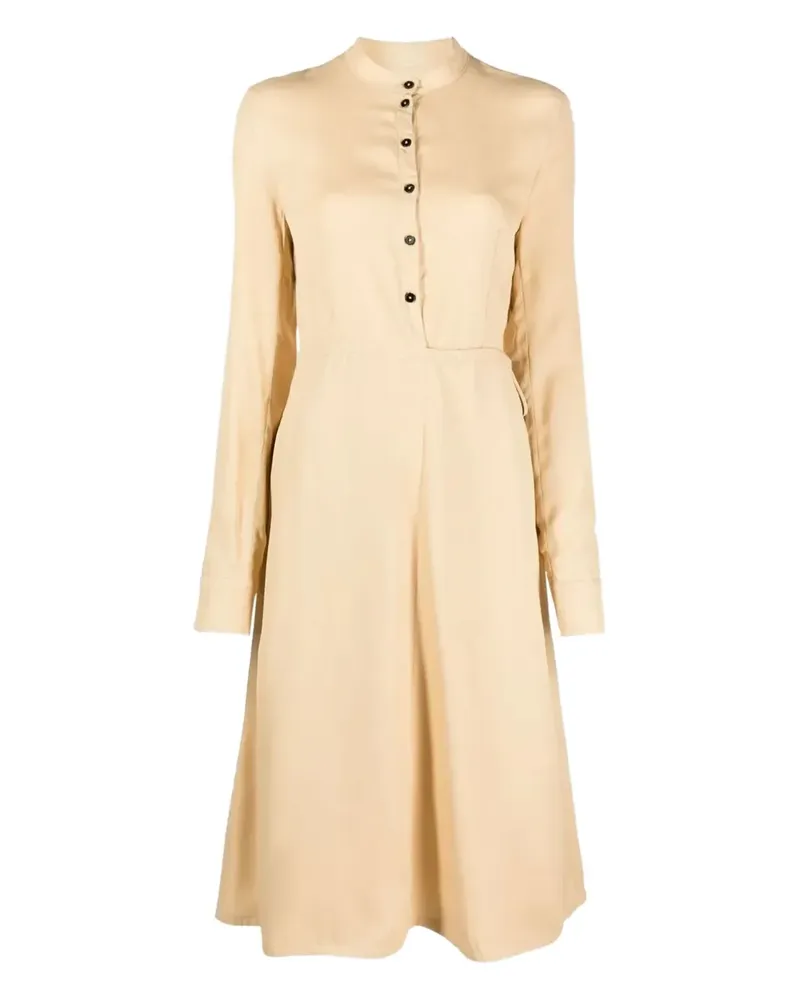Jil Sander Kragenloses Midikleid - Gelb Gelb