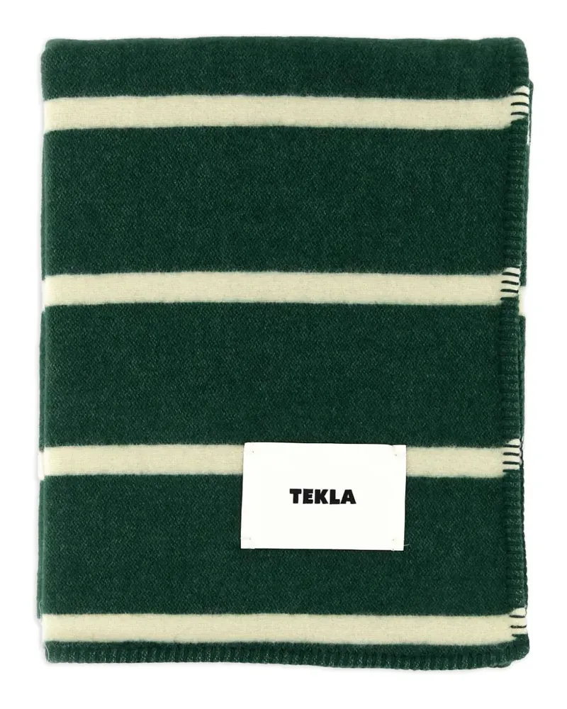 TEKLA Gestreifte Decke - Grün Grün