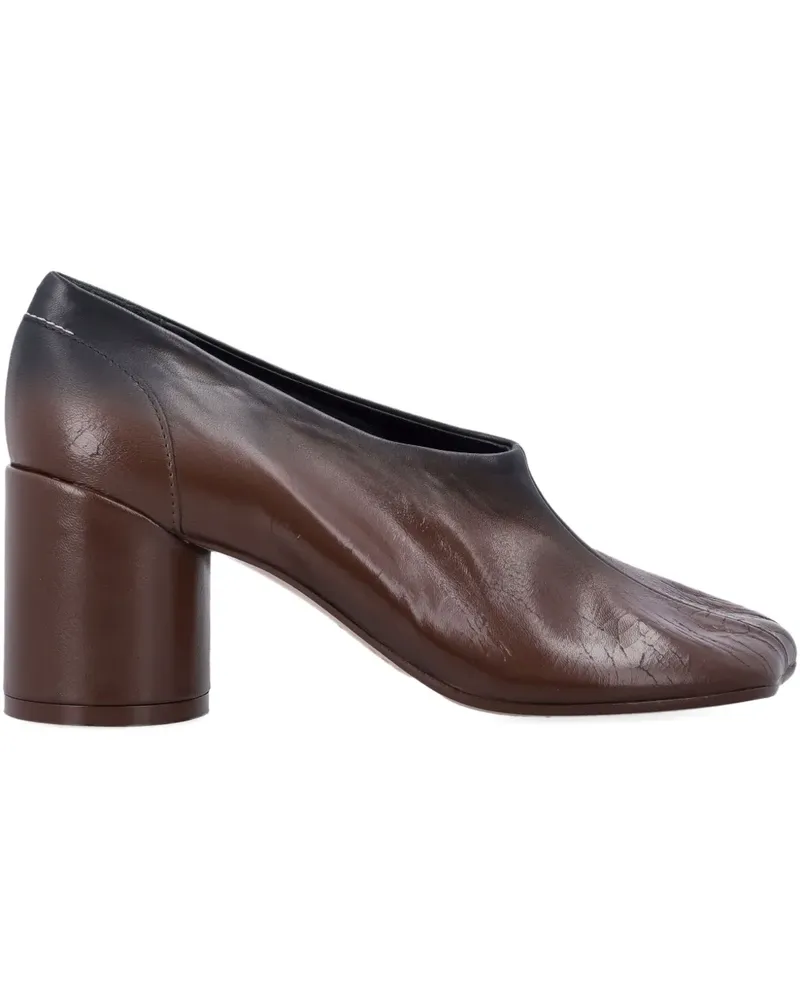Maison Margiela 70mm Anatomic leather block-heel pumps - Braun Braun