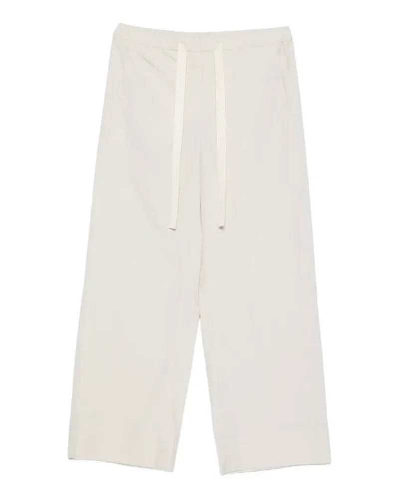 Max Mara drawstring-fastening cropped trousers - Nude Nude