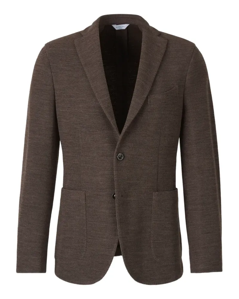 Boglioli notched-lapel single-breasted blazer - Braun Braun