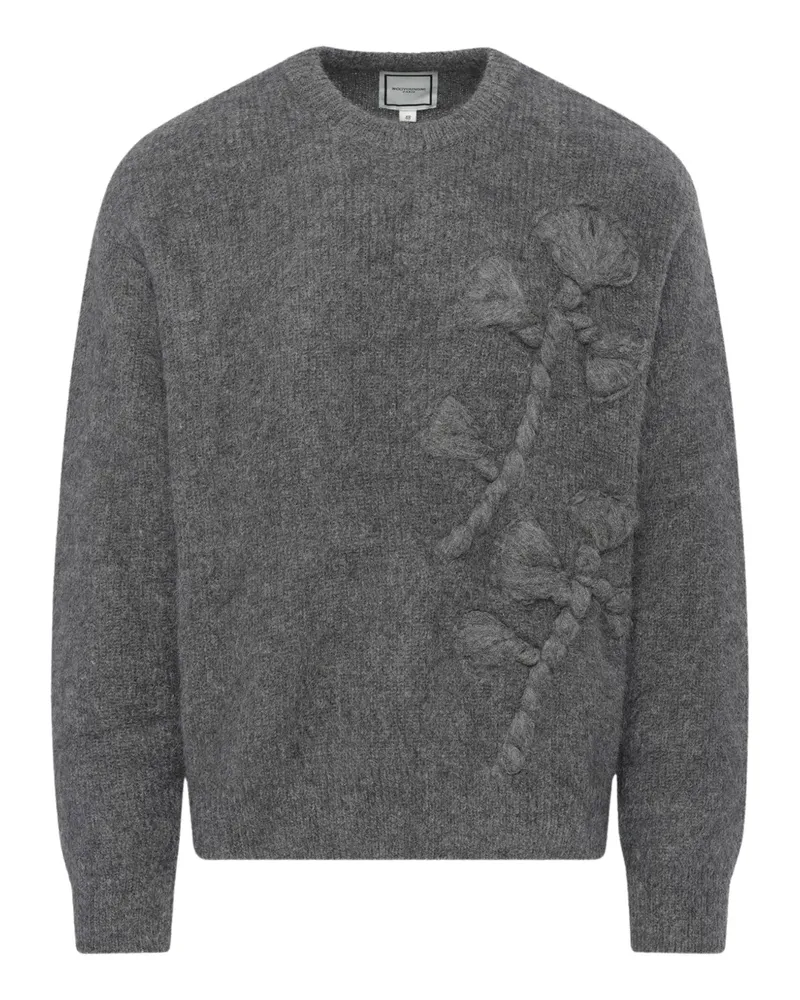 Wooyoungmi Pullover mit Zopfstickerei - Grau Grau