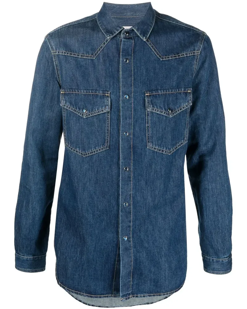 Valentino Garavani Langärmeliges Jeanshemd - Blau Blau