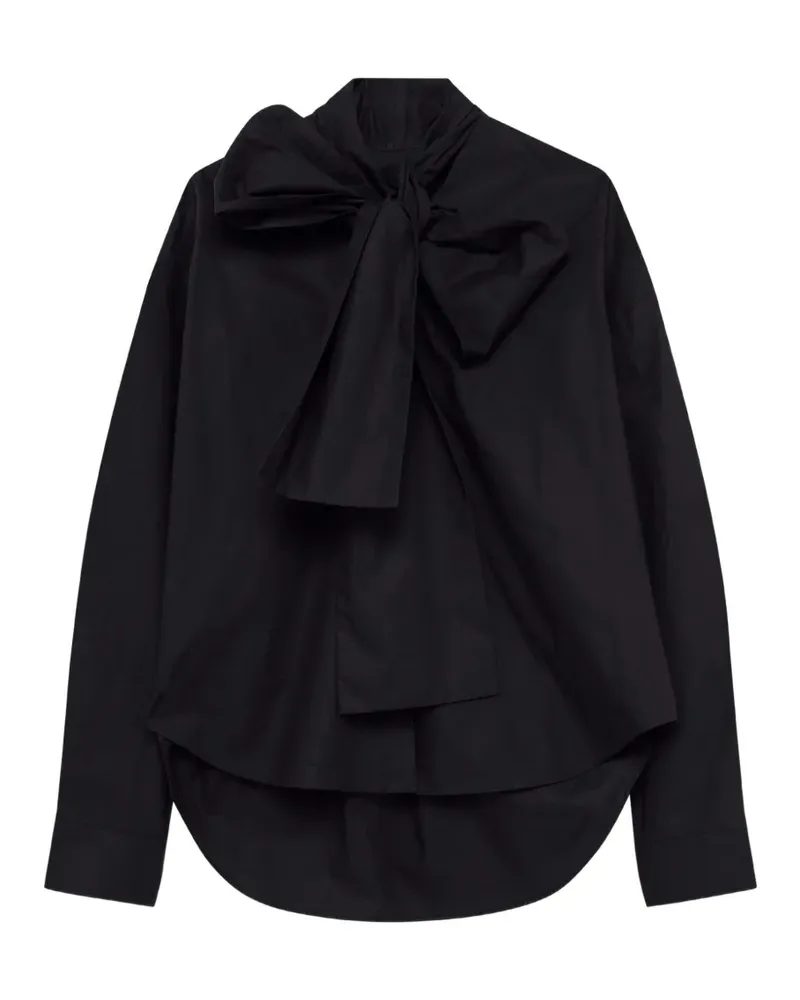 MSGM Schluppenbluse mit Schleifendetail - Schwarz Schwarz