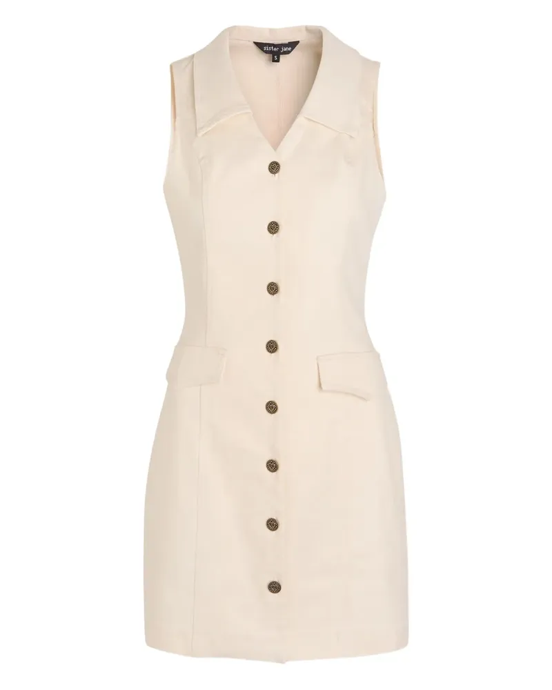 Sister Jane button-fastening mini dress - Nude Nude