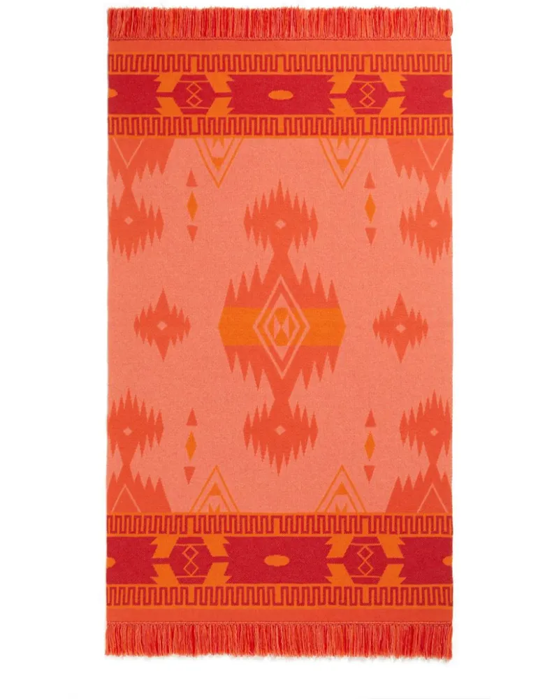 Alanui Schurwolldecke aus Icon-Jacquard Orange