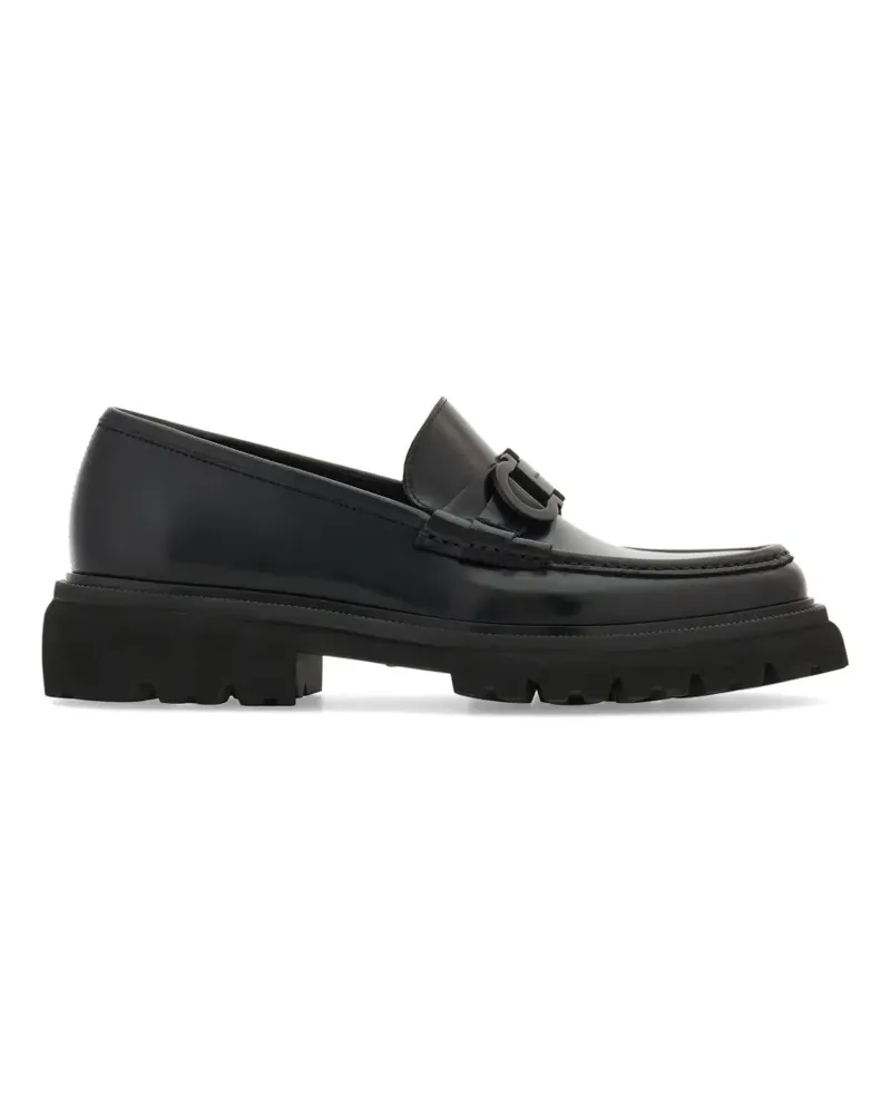 Ferragamo Mokassins mit Gancini-Detail - Schwarz Schwarz
