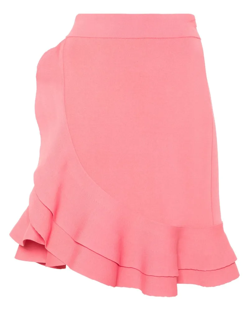 Alexander McQueen Asymmetrischer Rock mit Rüschen - Rosa Rosa