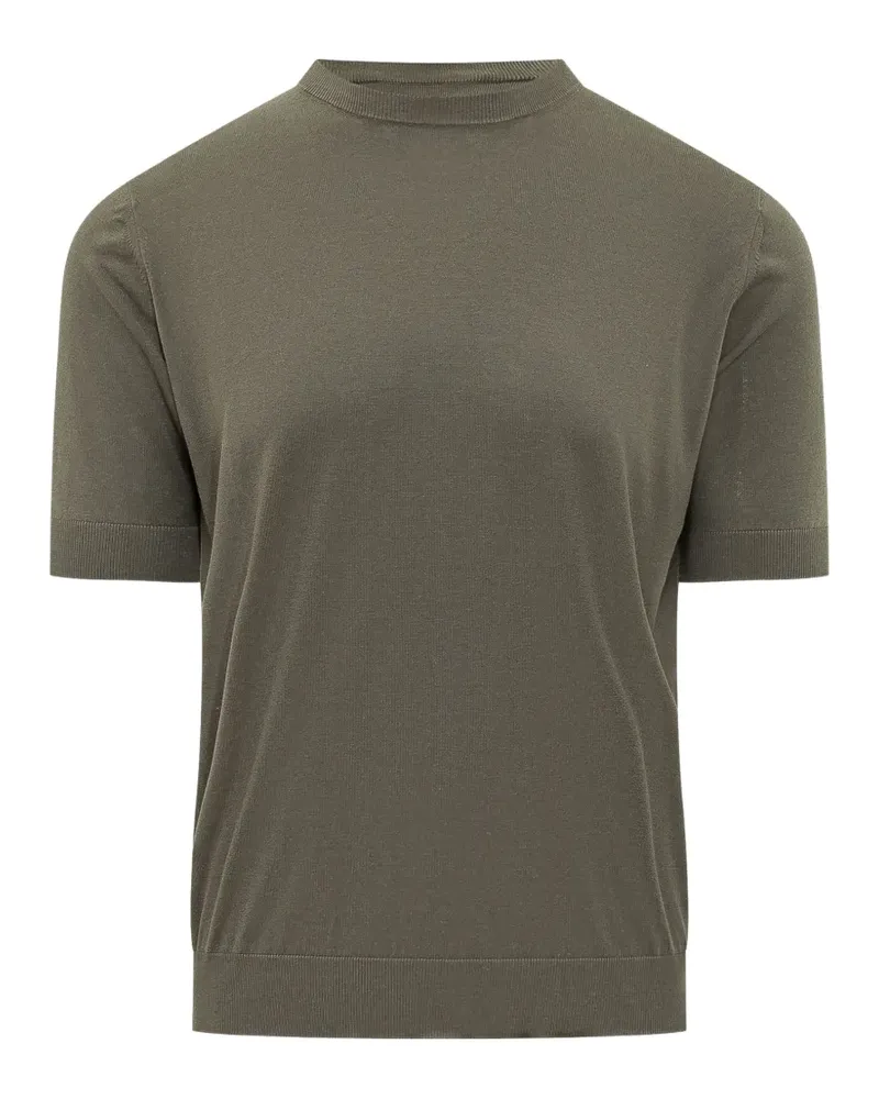 Filippo de Laurentiis Kurzärmeliger Pullover - Grün Grün