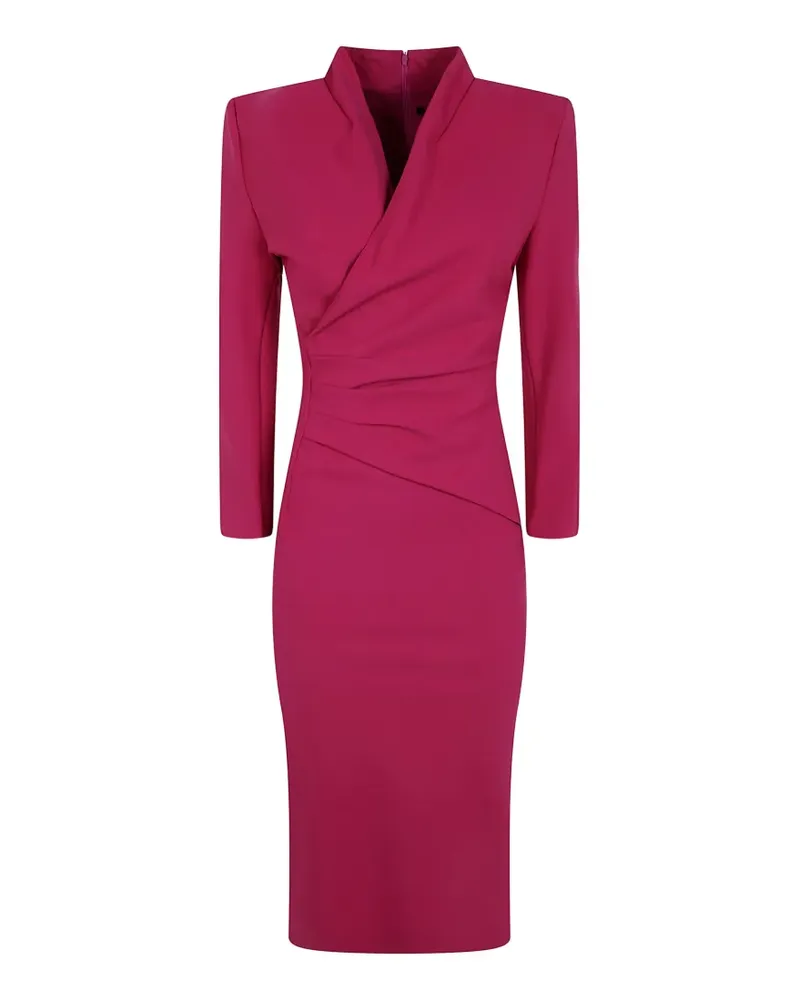 Chiara Boni Demei Midikleid mit Raffungen - Rosa Rosa