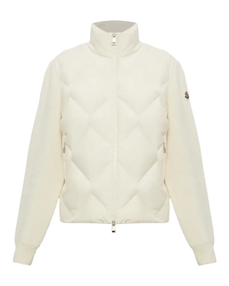 Moncler quilted panelled jacket - Nude Nude