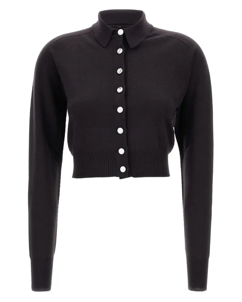 SPORTMAX Cardigan mit spitzem Kragen - Braun Braun