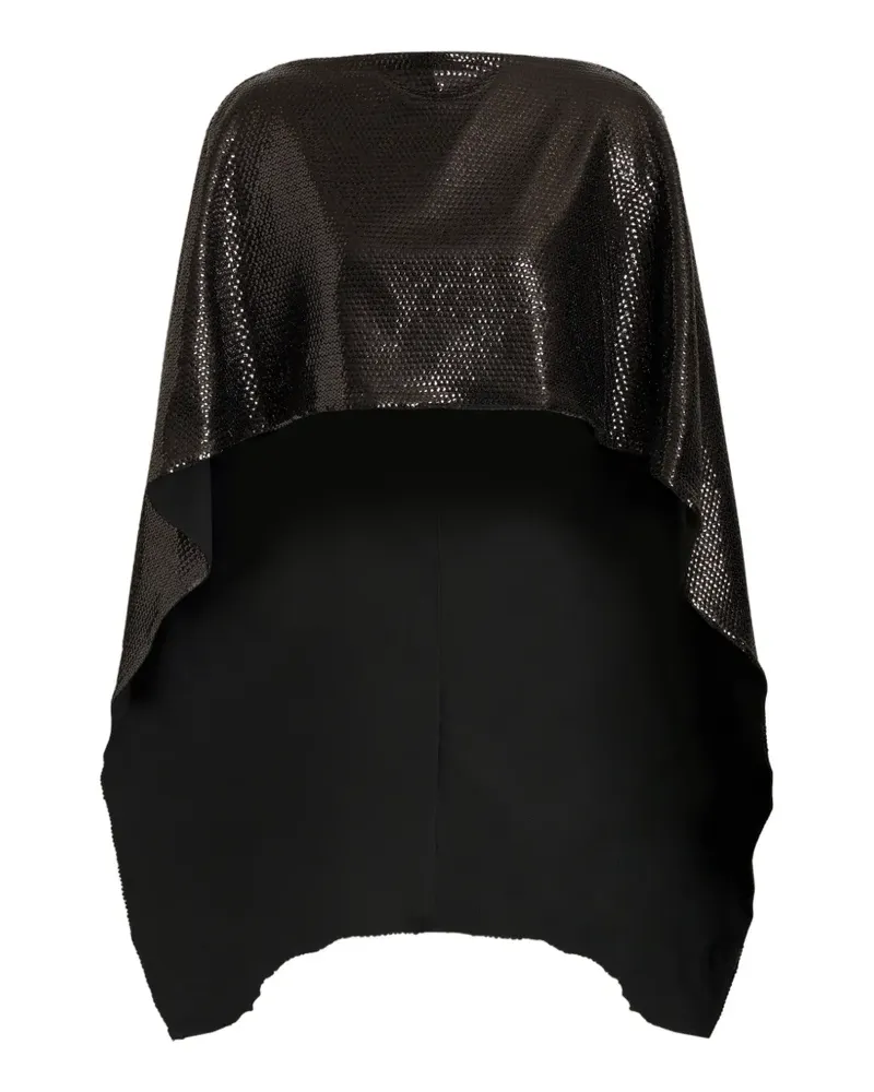 Alberta Ferretti Cape-Schal mit Pailletten - Schwarz Schwarz