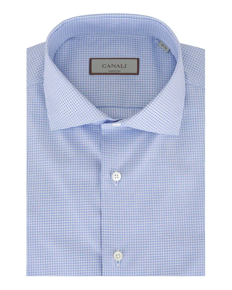 Canali Kariertes Hemd - Blau Blau