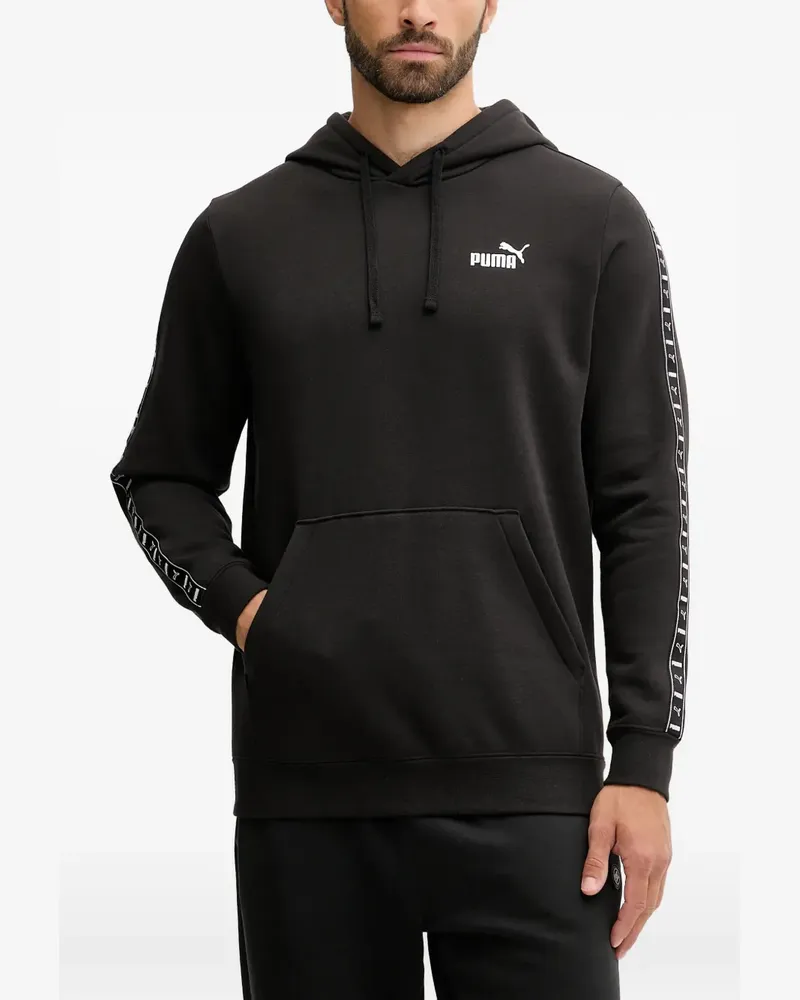 Puma Hoodie mit Logo-Streifen - Schwarz Schwarz