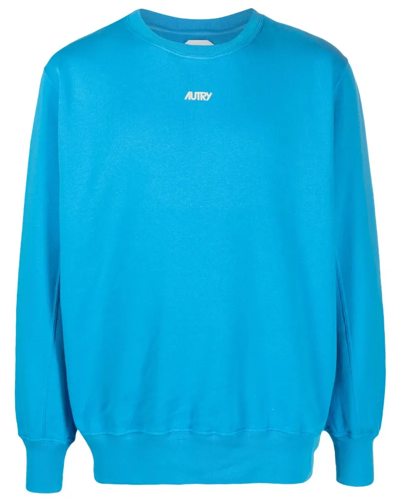 AUTRY Sweatshirt mit beflocktem Logo - Blau Blau