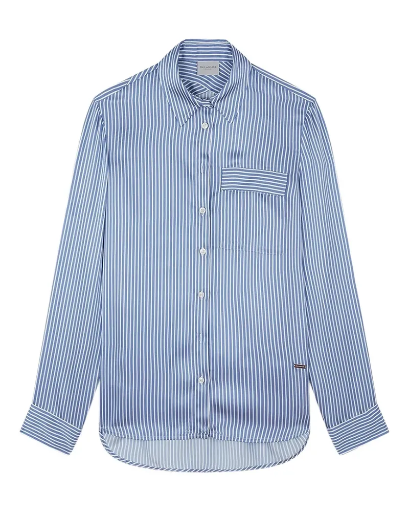 Paul & Shark silk-blend striped shirt - Blau Blau