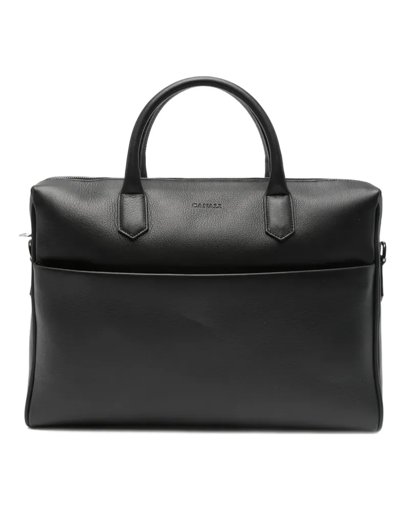 Canali Klassische Laptoptasche - Schwarz Schwarz