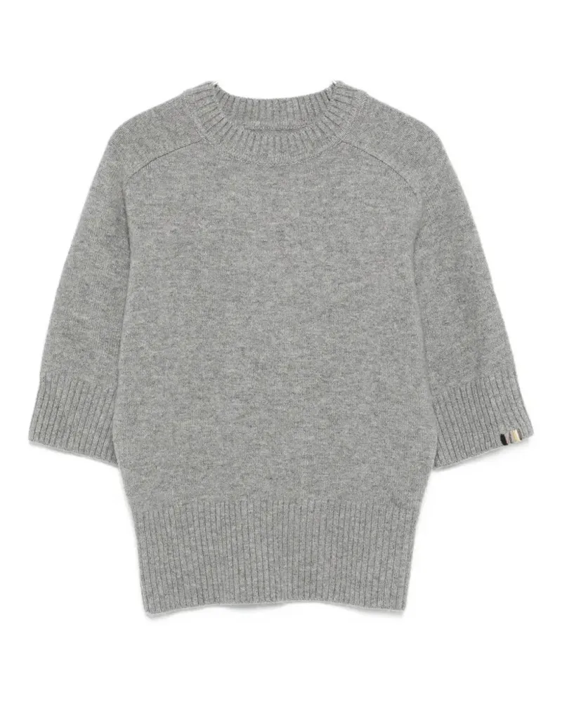 extreme cashmere Lauren short-sleeve crew-neck sweater - Grau Grau