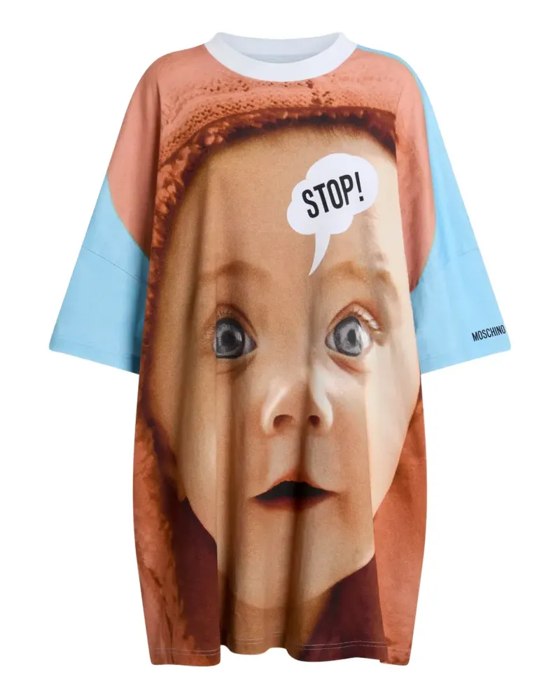 Moschino Minikleid mit grafischem Print - Blau Blau