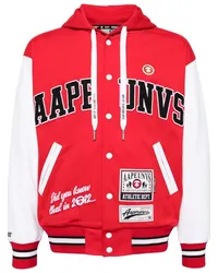 BAPE Kapuzen-Bomberjacke Rot