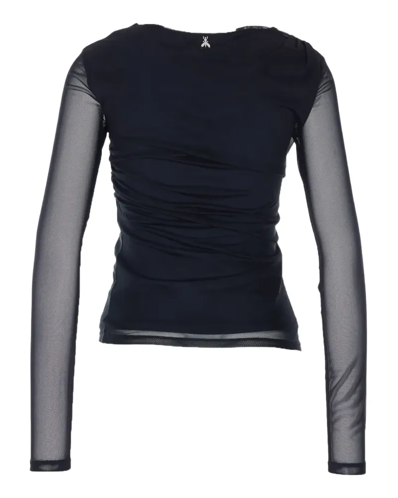 Patrizia Pepe Klassisches Langarmshirt - Schwarz Schwarz