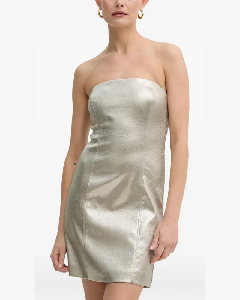 Patrizia Pepe strapless mini dress - Silber Silber
