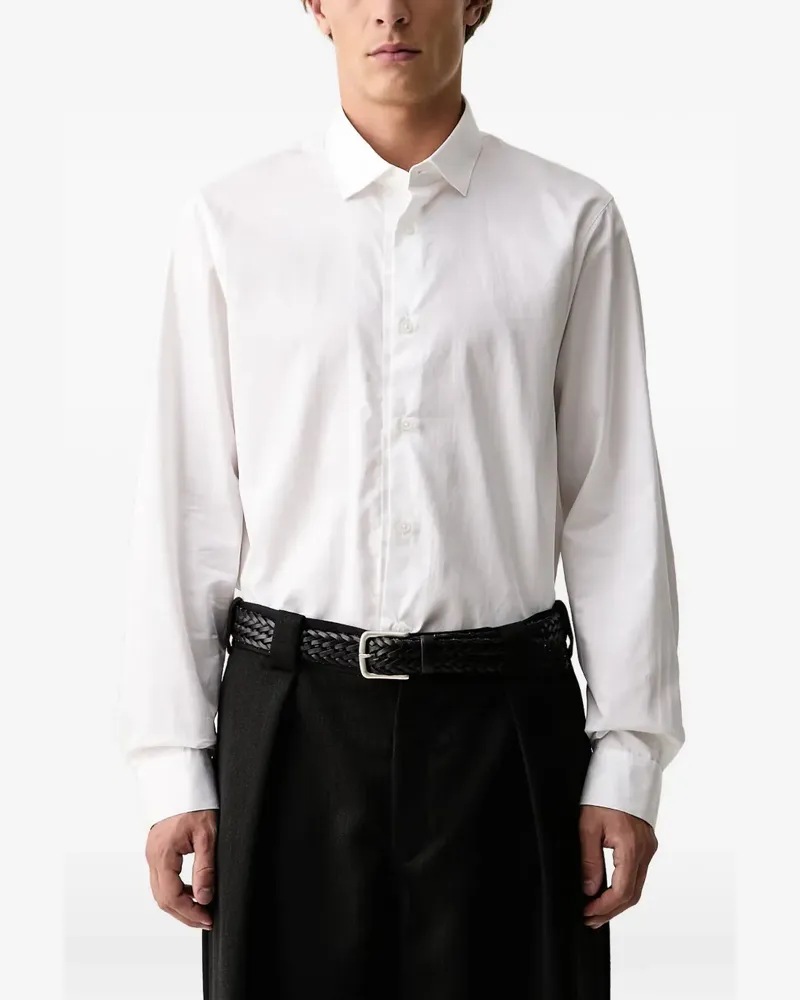 Armani Exchange grosgrain-trim shirt - Weiß Weiß