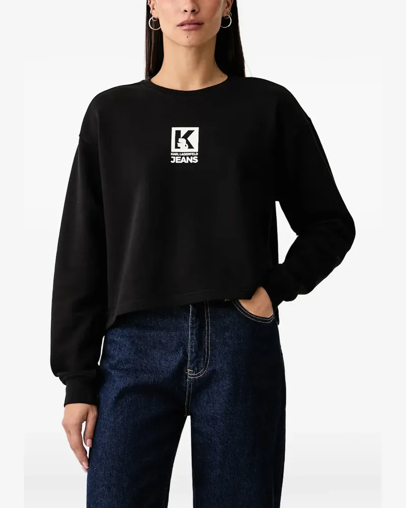 Karl Lagerfeld logo-print cotton sweatshirt - Schwarz Schwarz