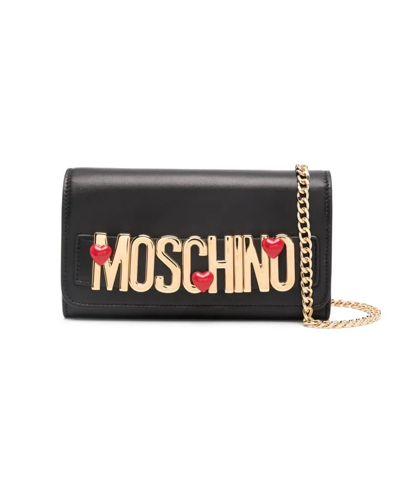 Moschino Mini Tasche mit Logo Schwarz