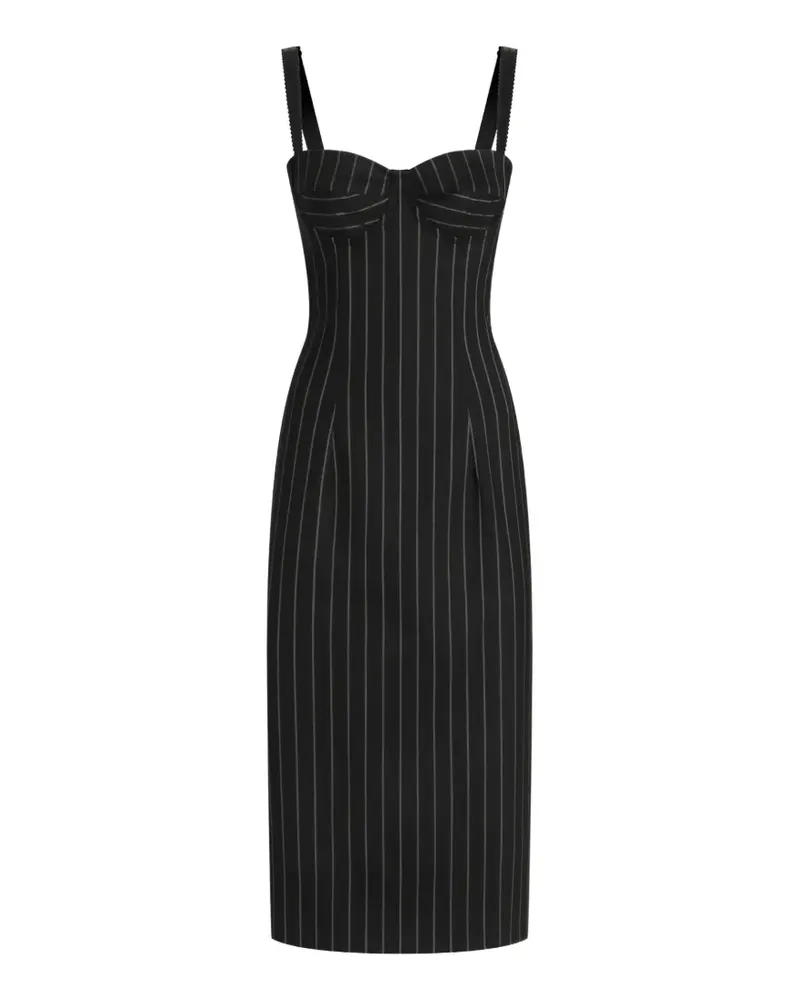 Dolce & Gabbana Kleid mit Nadelstreifen - Schwarz Schwarz