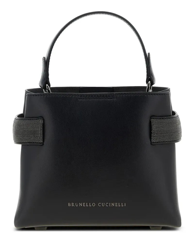 Brunello Cucinelli Kleine Essence Tote Bag - Schwarz Schwarz