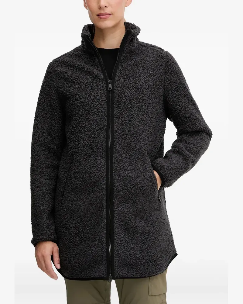 Jack Wolfskin High Curl Mantel mit Reißverschluss - Grau Grau