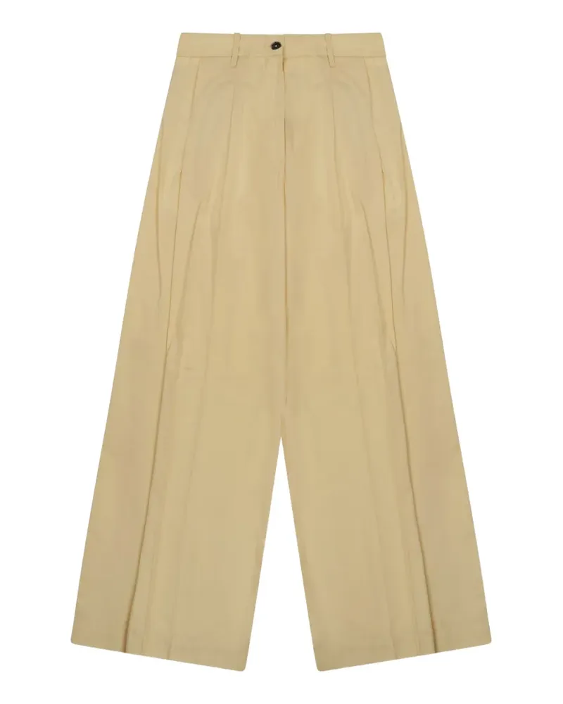 nine:inthe:morning pleated wide-leg palazzo pants - Nude Nude