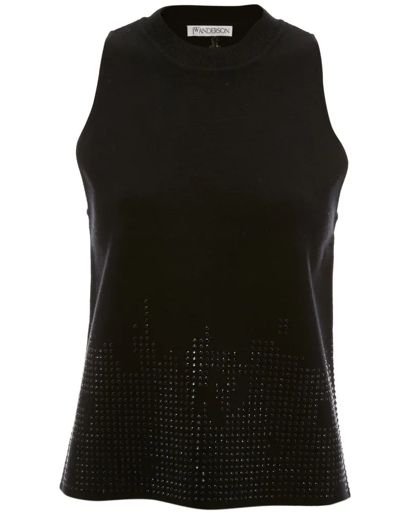 J.W.Anderson Stricktop mit Nieten - Schwarz Schwarz