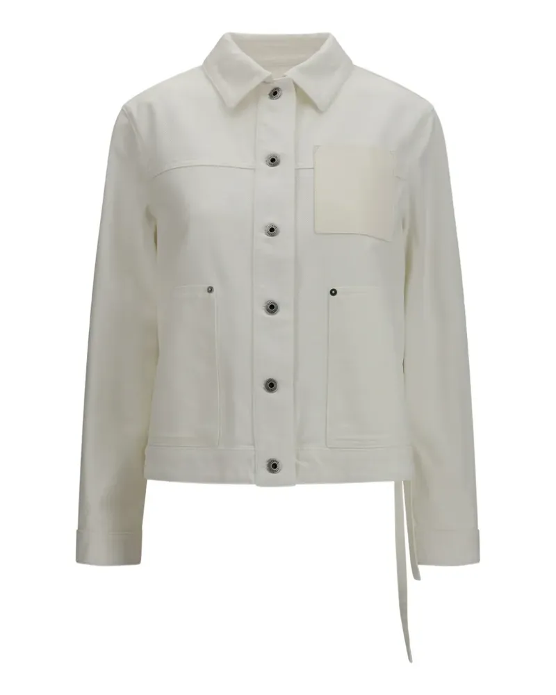 Loewe Anagram-debossed denim jacket - Weiß Weiß