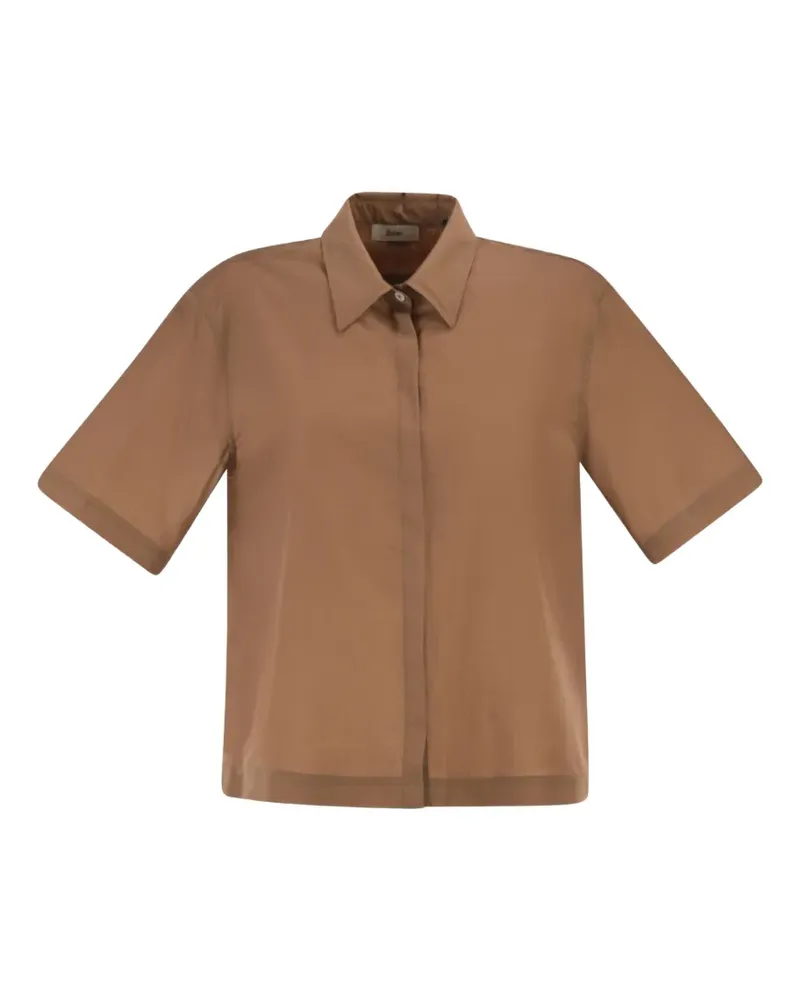 Herno short-sleeve classic collar shirt - Braun Braun