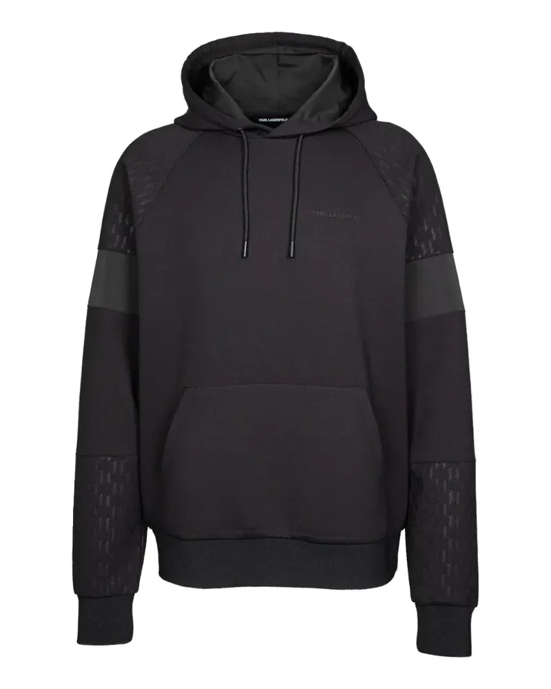 Karl Lagerfeld Hoodie mit Einsätzen - Schwarz Schwarz