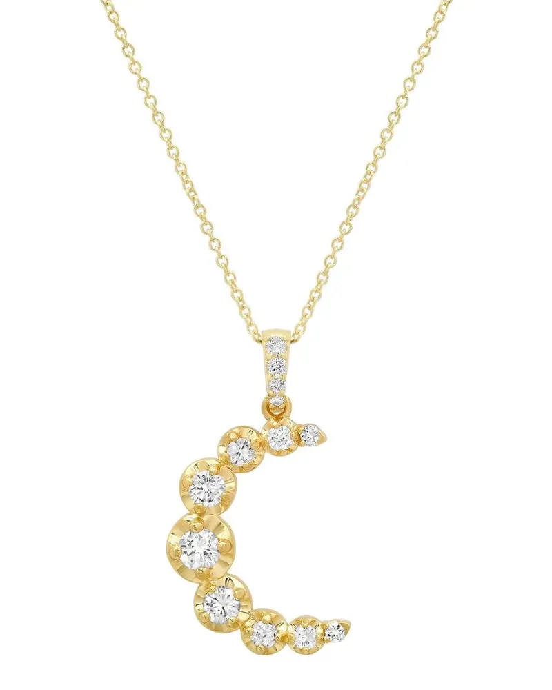 Jennifer Meyer diamond moon necklace - Gold Gold
